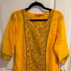 Yellow Indian kurti